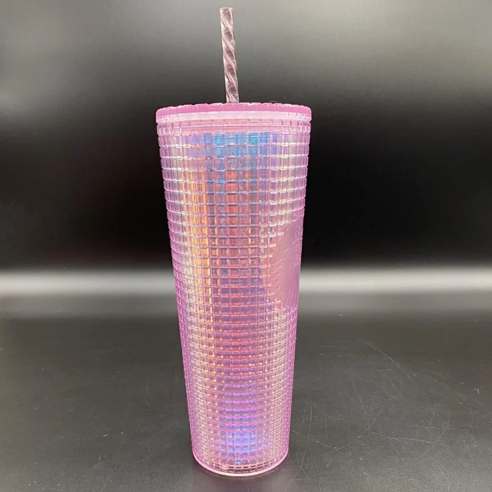 Starbucks Pink Disco Grid 24oz Tumbler